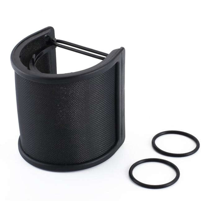 Filtre anti-Pop pour Microphone, filtre anti-Pop en métal professionnel, filet anti-éruption noir