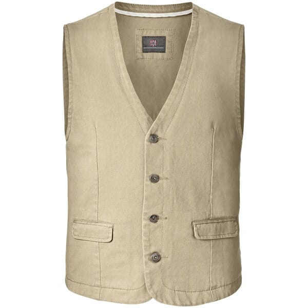 Jan Vanderstorm herren Bodywarmer - 52 - beige - Plus Size