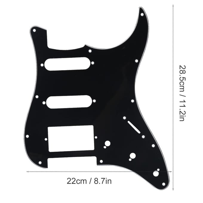 Kwaliteit 11 Gaten Elektrische Gitaar SSD Slagplaat Accessoire voor ST SQ SSH Gitaren(Zwart) gray