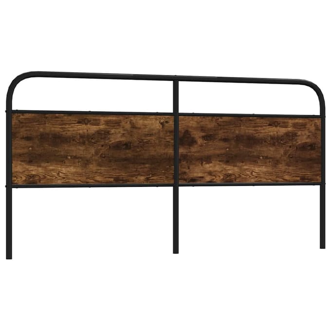 vidaXL - Vervangend - hoofdbord - 180 - cm - staal - en - gerookt - eikenkleurig