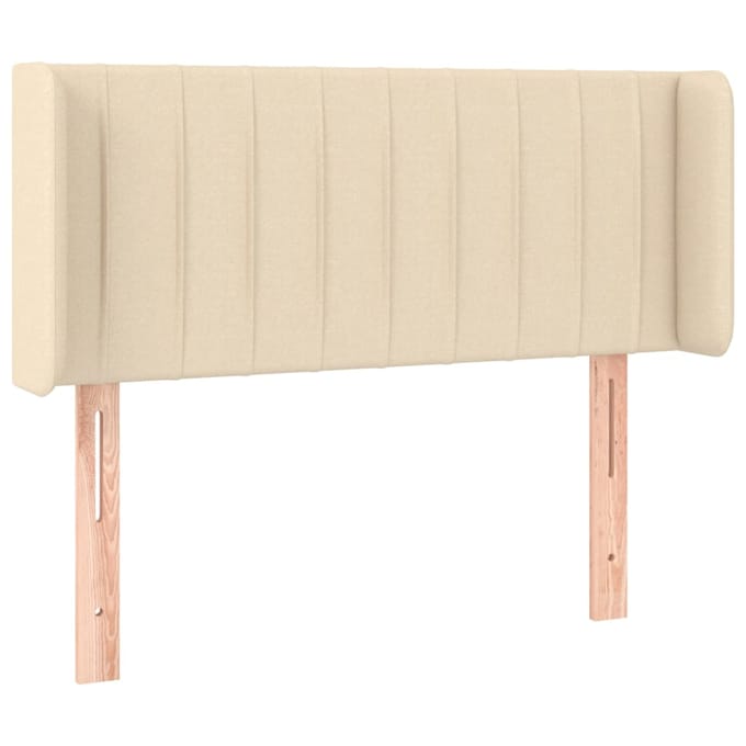 vidaXL - Hoofdbord - LED - 83x16x78/88 - cm - stof - crèmekleurig