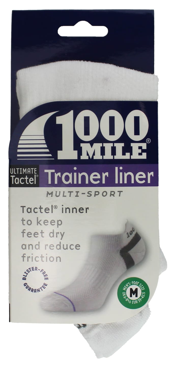 1000 Mile - Heren Ultimate Lage Dubbele Laag Vochtregulerende Trainingssokken - Wit