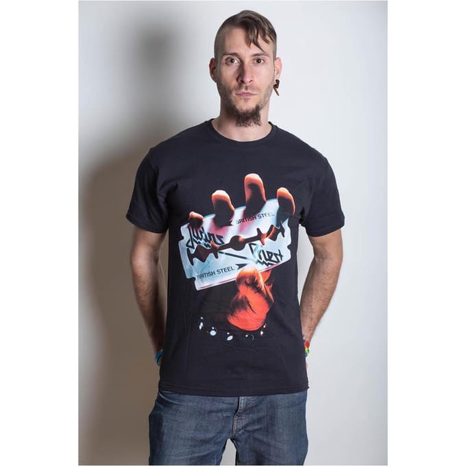 Judas Priest - British Steel Heren T-shirt - L - Zwart