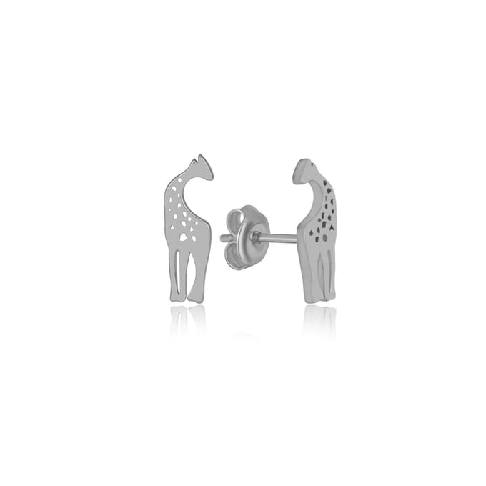 Giraffe Oorknoppen Zilver (925 sterling) Oorbel Trendy Minimalistisch Combi Bedel