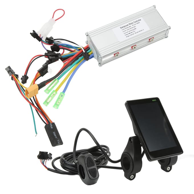 Elektrische Fiets Borstelloze Controller M6C LCD Display 3648V 500W ABS Aluminiumlegering Elektrische Fiets black