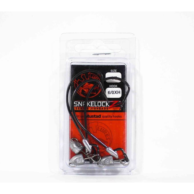 Tackle Tactics TT SnakelockZ jigkop 1/8 oz 6/0 XH 3/pak (6566) black
