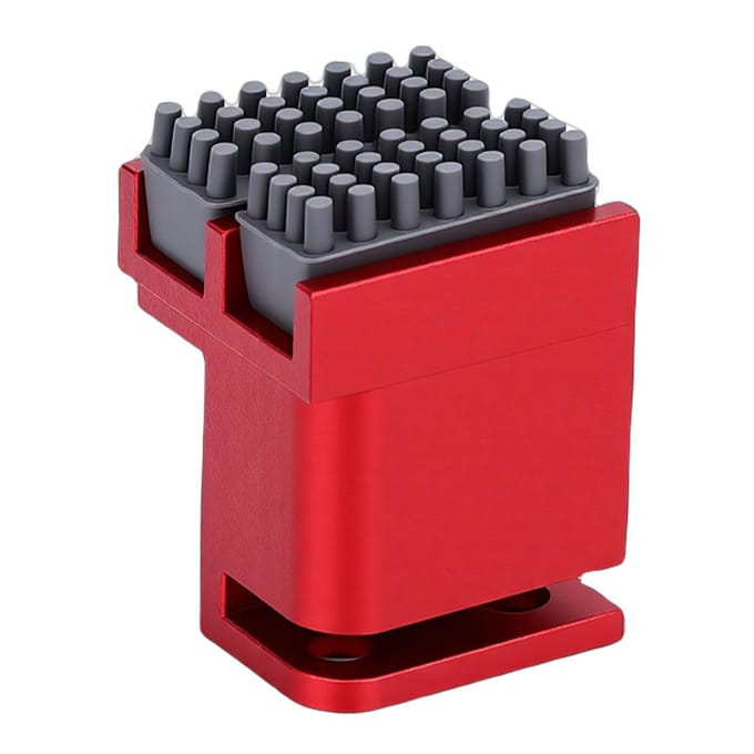 Nozzle Wiper Kit Geschikt voor Bambu Lab P1S P1P 3D Printer Alle Metalen Basis en 8 Siliconen Borsteltjes black