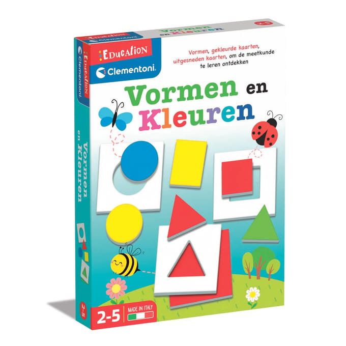Clementoni - Vormen en kleuren - Gekleurde kaarten - Puzzelstukken - Educatief Speelgoed - 2-5 jaar