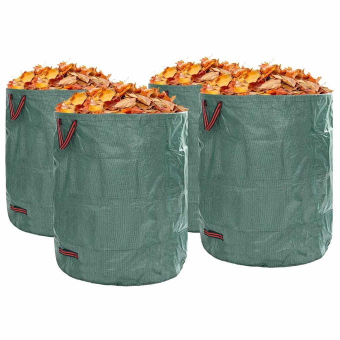 Sacs à déchets de jardin 4 pièces Vert 79 x 79 x 99,5 cm Polypropylène