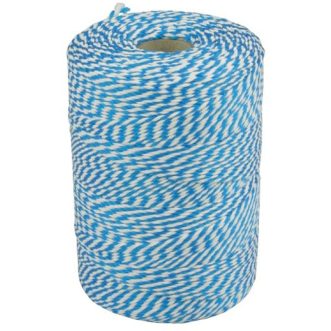 Touw Muller katoen 50 gram 45 meter blauw/wit