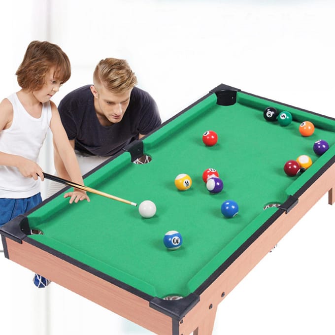 Mini Pooltafel Kinderen Kinderen Snooker Biljart Set Keus Ballen voor Binnensporten wit
