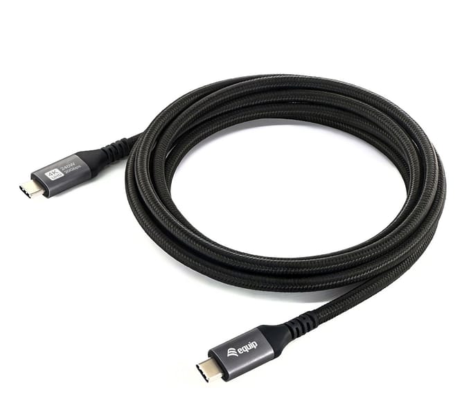 Equip 128384 USB-kabel USB4 Gen 2x2 3 m USB C 20 Gbit/s 240 W Zwart