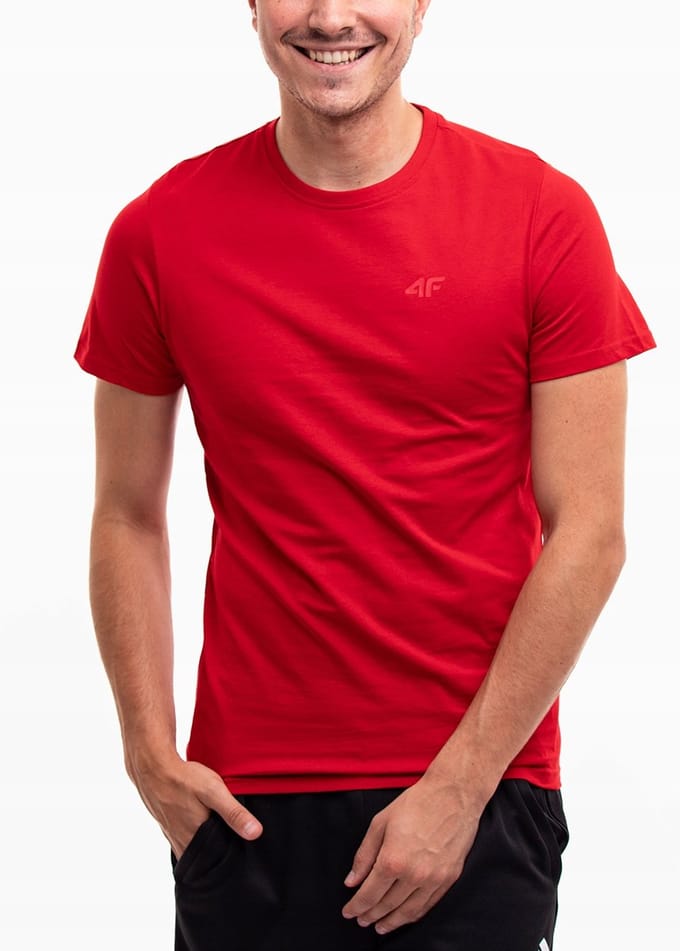 4F T-shirt Heren - Rood - Katoen - Maat S