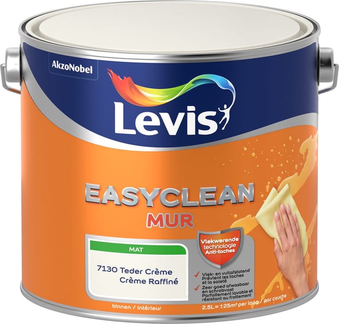 Levis - Easyclean Mur Mat - Teder Crème - 2,5 L
