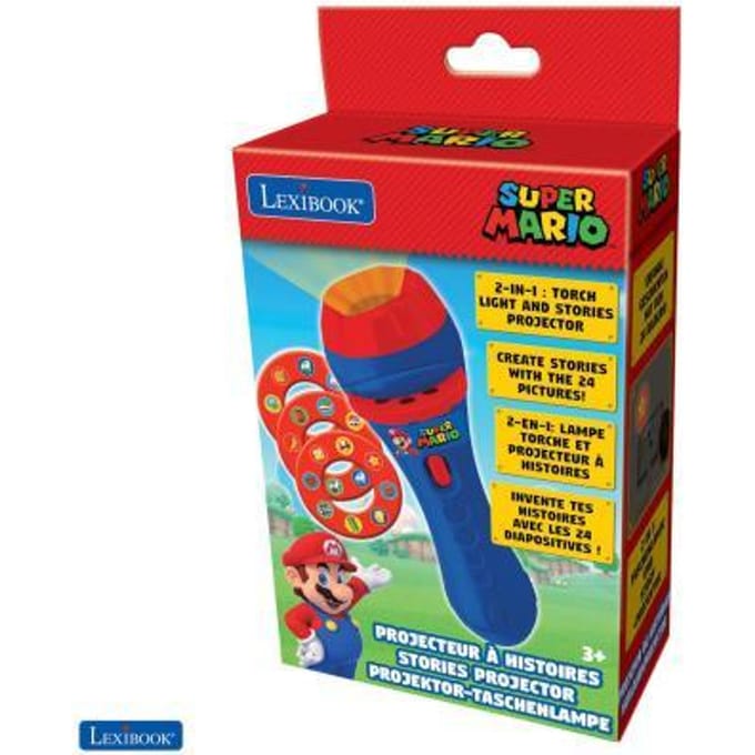 Lexibook - Super Mario Stories Projector projectie-zaklamp met 24 plaatjes Lampen