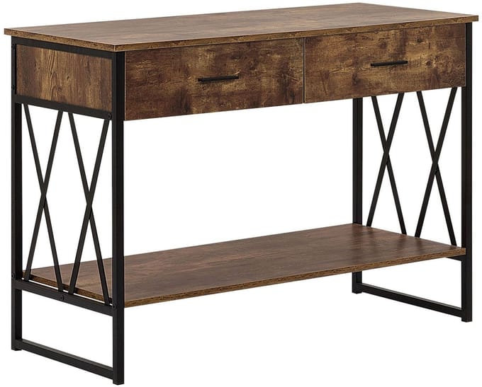 AYDEN - Consoletafel - Donkere houtkleur - MDF