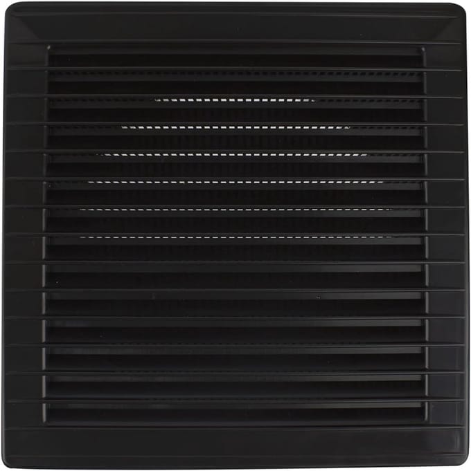 Ventilatierooster hoekig 170 x 170 mm met insectenbescherming