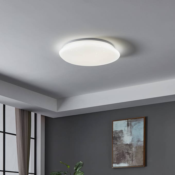 EGLO connect.z Sileras-Z Smart Plafondlamp - Ø 60 cm - Wit - Instelbaar RGB & wit licht - Dimbaar - Zigbee
