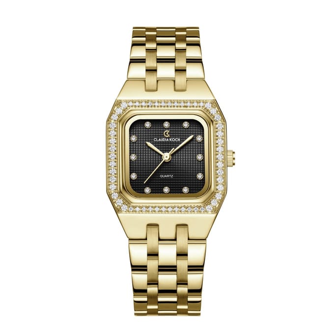 CK Bella – Gold with Black Square Dial - ClaudiaKoch Watches CK 4059