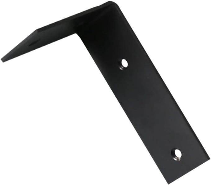Wandplankhouder Rvs - Stevige Beugel - Planken Ophangen - Modern Design - 12.5X8.5CM - Zwart