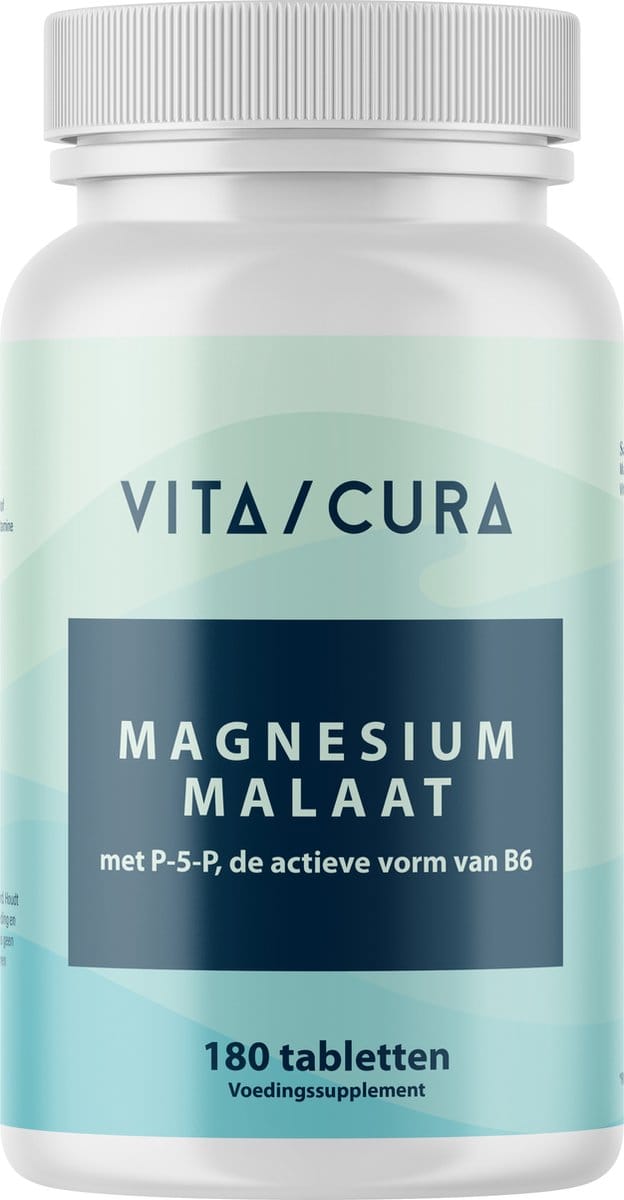 VitaCura® Magnesium Malaat + B6 - 180 tabletten