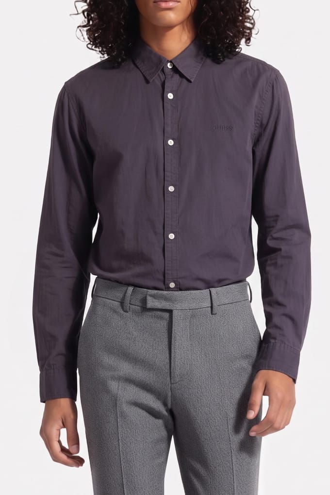 GUESS  Eco Ls Collins Shirt Smart Blue Größe: S | Business hemden Outlet | Herren | Blau