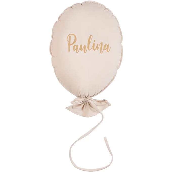 Deluxe vanillecrème balonkussen gepersonaliseerd Malomi Kids