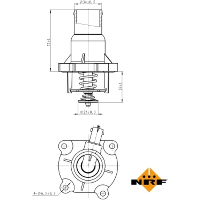 Thermostaat, koelvloeistof NRF 725033