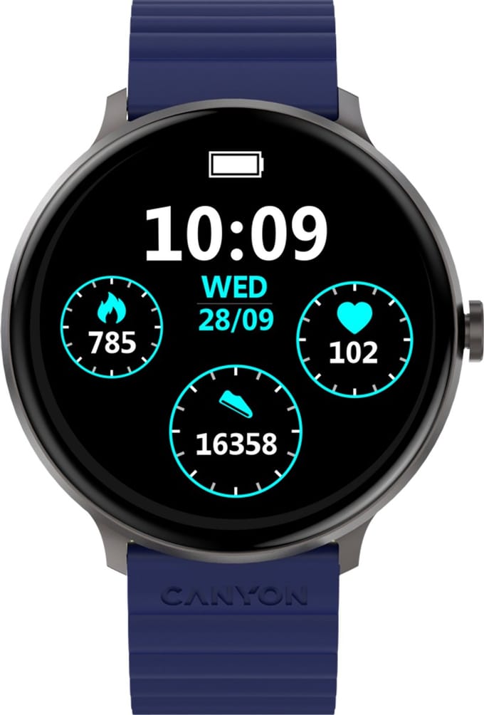 Canyon Jacky Serie - Smartwatch - Niebiesko/Żółty - Sensoren - 25 Sportmodi