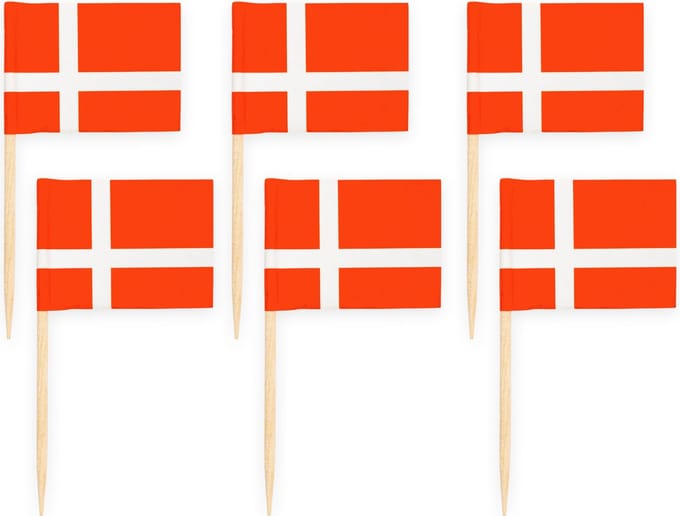 150x Cocktailprikkers Denemarken - Hapjes Cocktail Tapas Zomer Terras