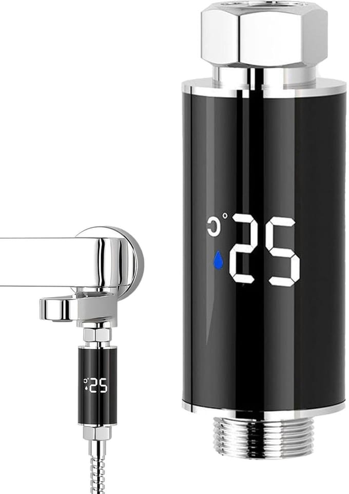Douche Thermometer - Water Temperatuur Meter - Veilig Baden - Helder LED Display - 10 Centimeter - Zilver