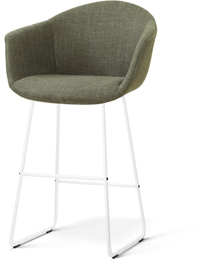 Nolon Nino-Otis barkruk forestgroen - wit onderstel - 75 cm