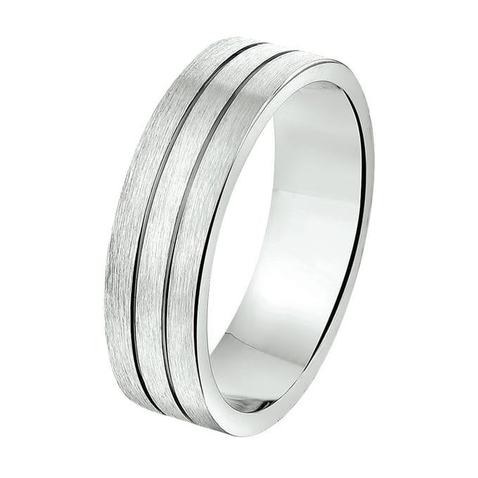 Gerhodineerd Zilver Ring A207 - 6 Mm Zonder Cz 1315235