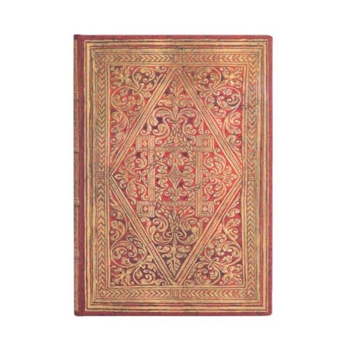 Paperblanks cahier, formaat 13 x 18 cm., uitvoering golden pathway midi, gelinieerd