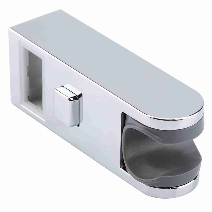 ABS Verchroomd Verstelbare Hoogte Doucheglijst Stang Rail Houder Standaard 30*15mm white