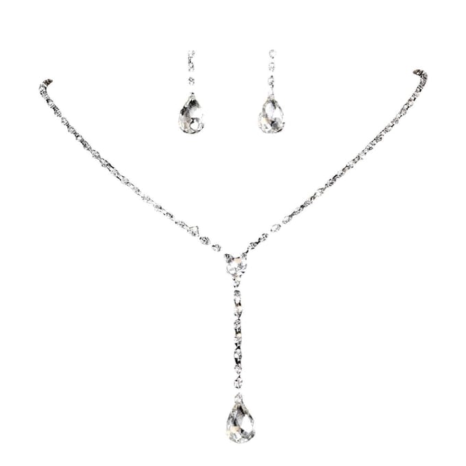 Bruidssieraad Set Bruiloft Bijpassende Oorbellen Ketting Sieraden Tweedelige Set