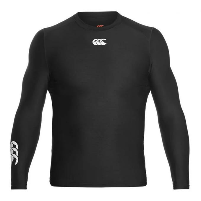 Canterbury Heren Thermoreg Base Layer Top met lange mouwen (Zwart)