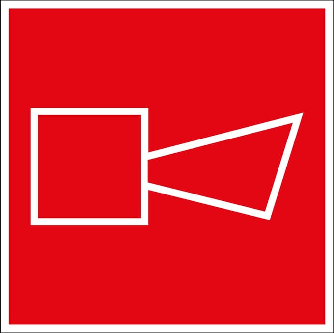 Brandhoorn sticker 200 x 200 mm