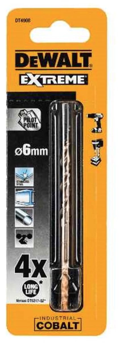 DeWALT DT4908-QZ Metaalboor EXTREME 2® 6x52x93mm