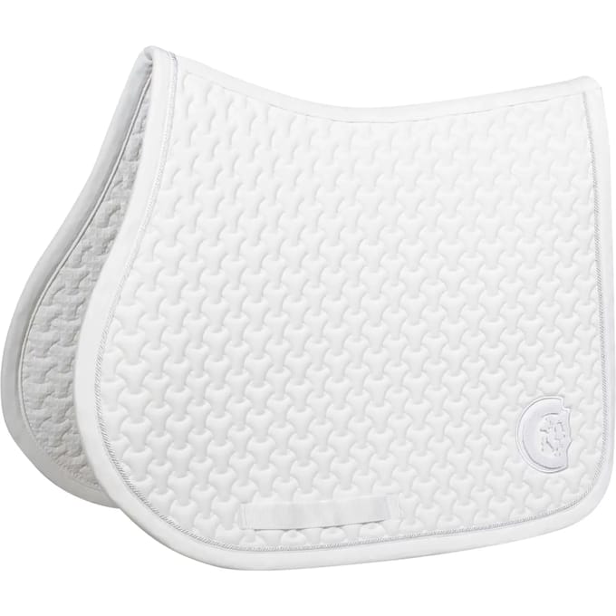 Kentucky Horsewear - Zadeldek - Zadeldoek Plaited 3D logo - Jumping - Wit