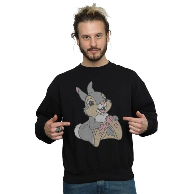 Disney Heren Classic Thumper Sweatshirt (Zwart)