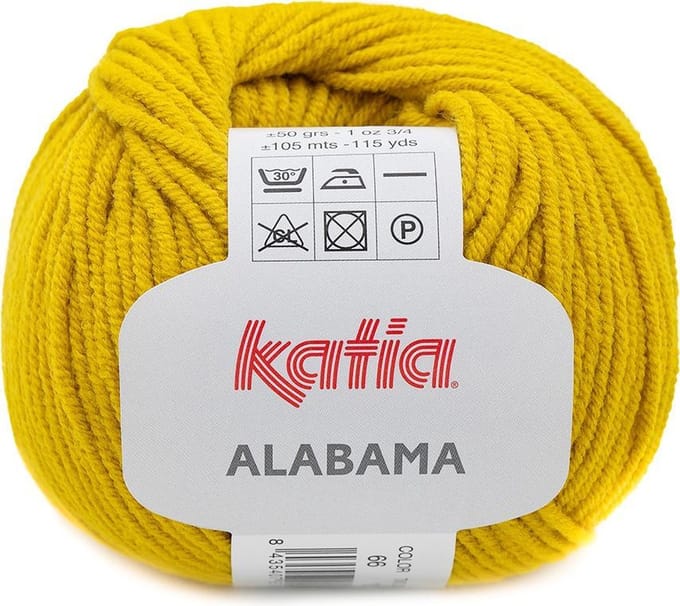 Katia Alabama - 66 mosterdgeel - Katoen/Acryl Garen