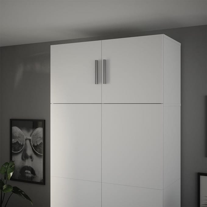 Opzetmodule Wit met 2 Deuren 80x40 cm voor Kastuitbreiding