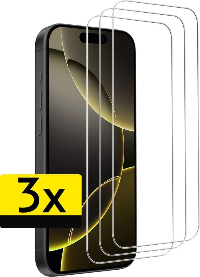 Screenprotector - Geschikt voor Apple iPhone 16 Pro Max - 3 Stuks - Volledige Dekking - Beschermglas - Gehard Glas - Tempered Glass - Screen Protector