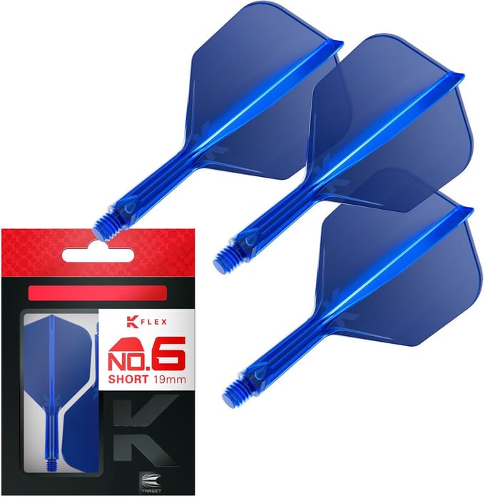 Target K-Flex Blue NO6 - Dart Flights - Short