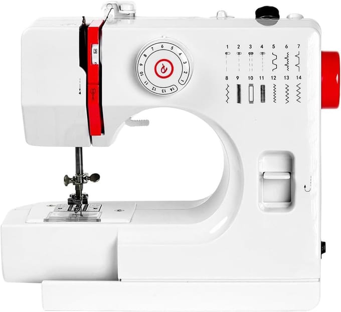 Naaimachine - Elektrische machine - Beginners naaien - Draagbaar ontwerp - 2 kg - Wit