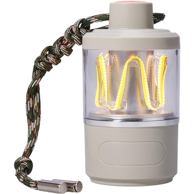 LED-kampeerlamp Waterdicht Buiten Decoratieve tafellamp Oplaadbare draagbare campinglantaarn beige