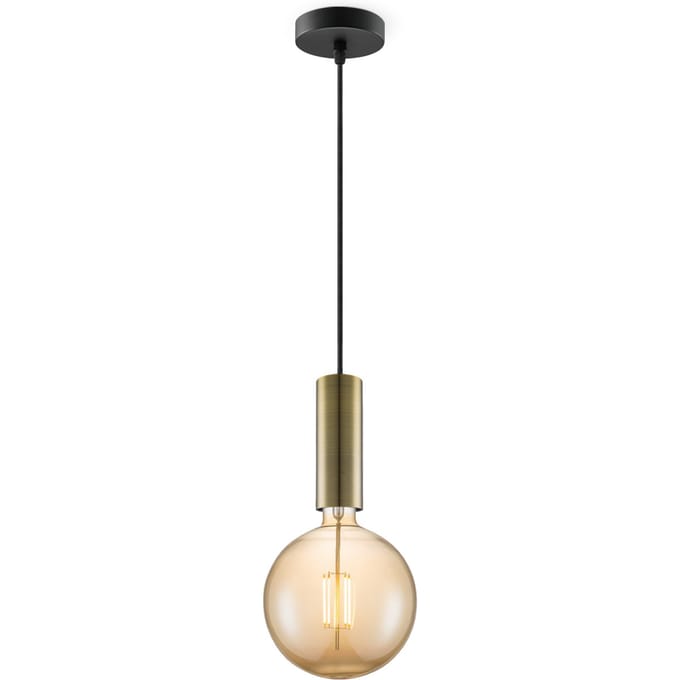 Home sweet home hanglamp Saga brons Globe g180 - amber