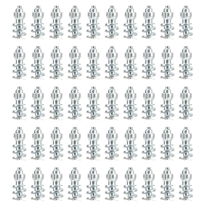 Lot de 50 clous de roue antidérapants en acier tungstène pour pneus de camion white