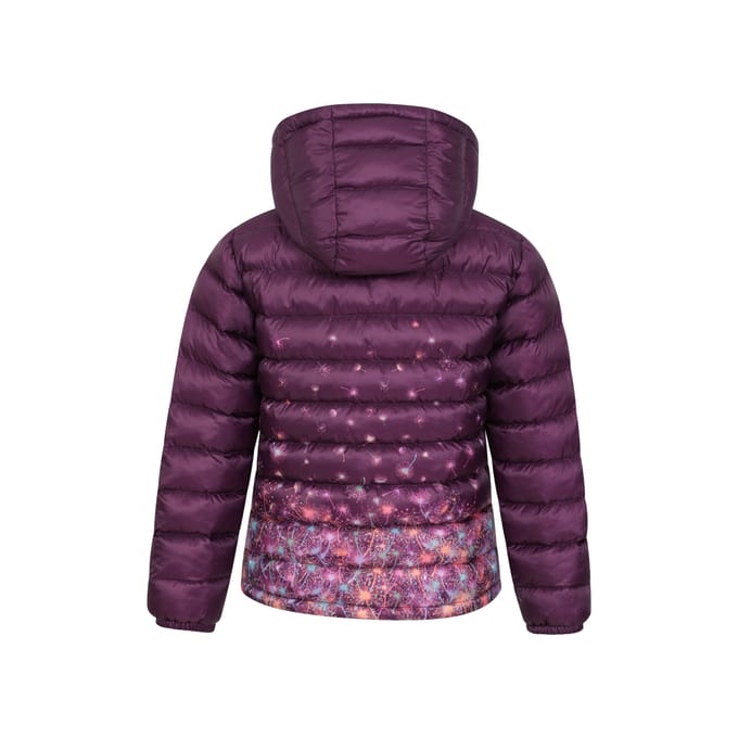 Mountain Warehouse Gewatteerd kinder-/kidsjack Seasons Dandelions (Paars)